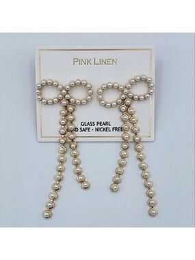 Pearl Bow Earrings NWT #2382
